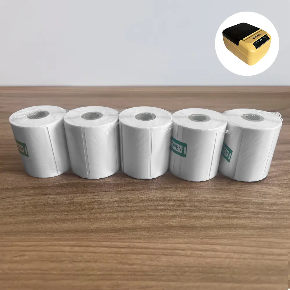  Pack 5 Rollos - Rollo 420 Etiquetas Térmicas Adhesivas 50mm x 25mm